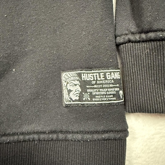 Hustle Gang Sweatshirt Mens 4XL Black Crewneck Graphic Print Pullover Streetwear - Picture 4 of 12